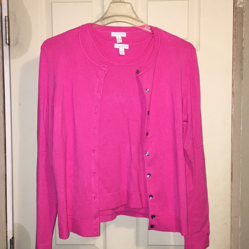 Charter Club cardigan & shell
